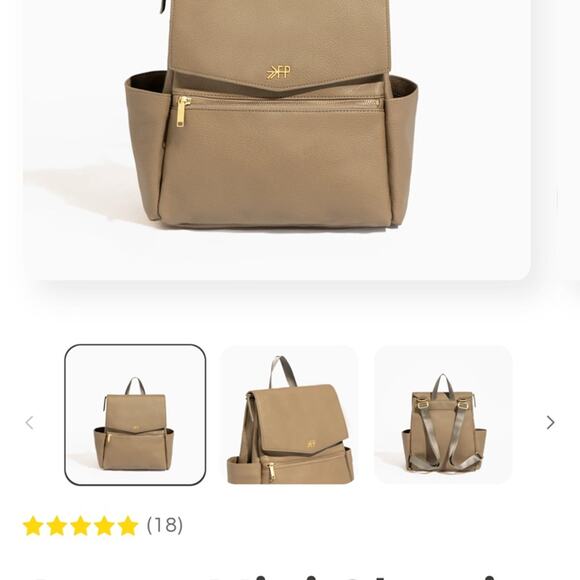 Stone Mini Classic Bag II | Grey Vegan Leather Diaper Bag  Freshly Picked Diaper Bag Classic Mini